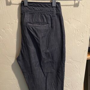 Dark Navy Textured Trousers